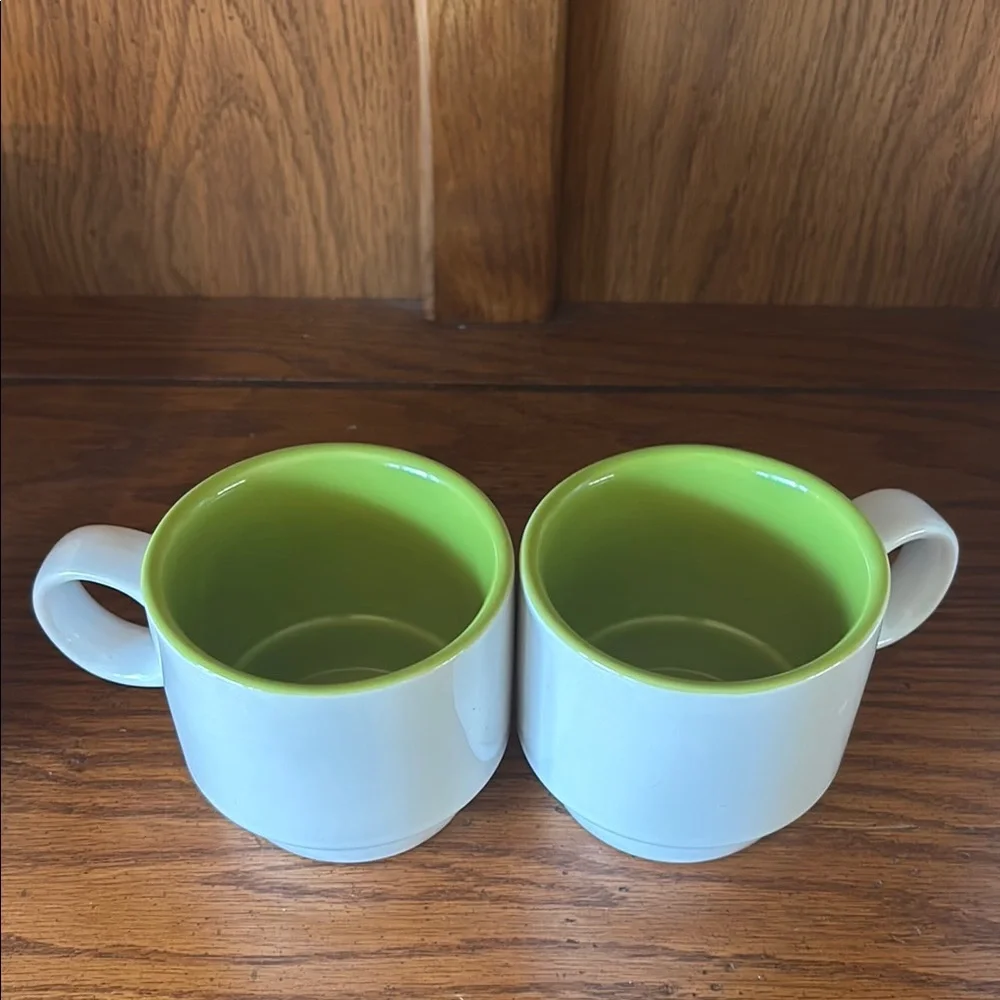 Crate & Barrel Stackable Espresso Coffee Mugs